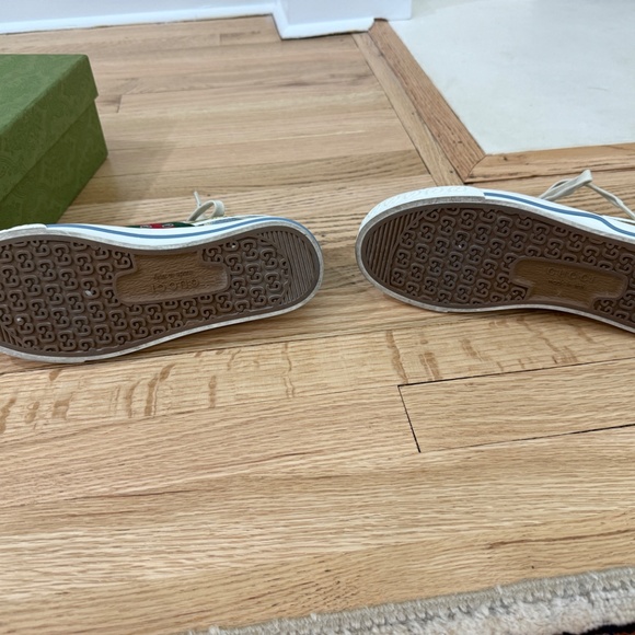 GUCCI GG Supreme Monogram Water Flora Web 1977 Tennis Sneakers 37.5 - Perfect! - Picture 5 of 8